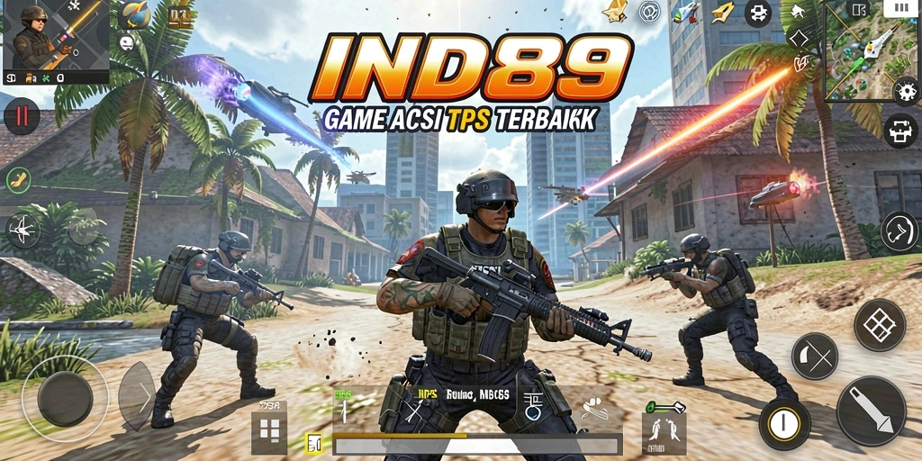 Tampilan seru gameplay IND89 dengan aksi TPS mendebarkan.
