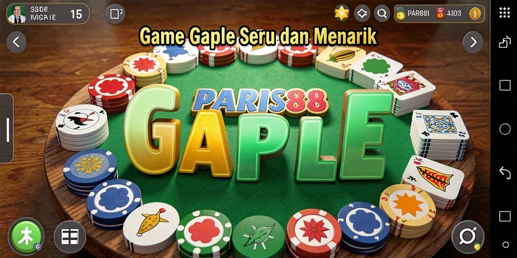 Screenshot gameplay Gaple PARIS88 yang seru dan menarik.
