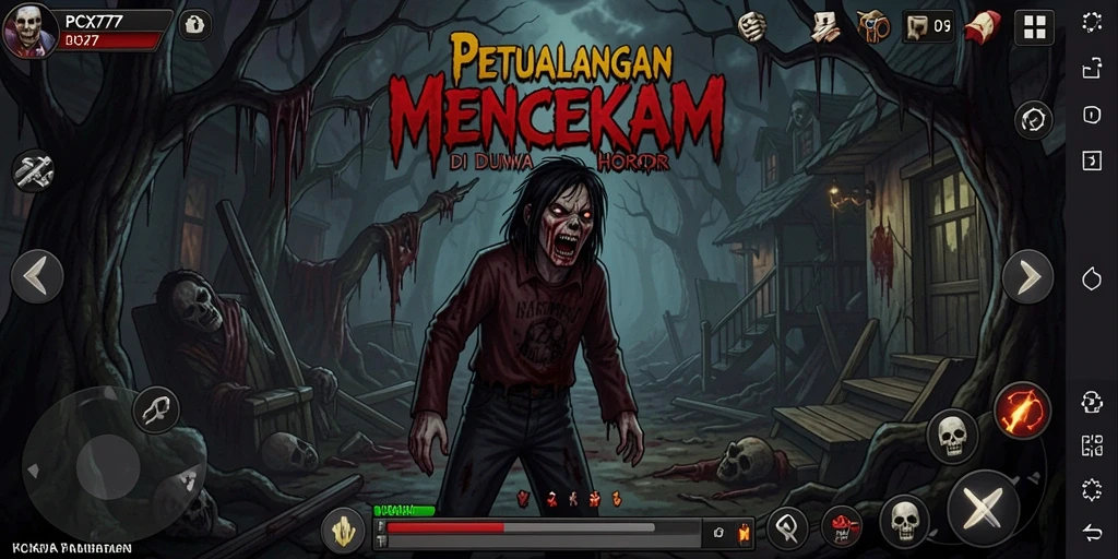 Screenshot menampilkan suasana mencekam dalam game PCX777.